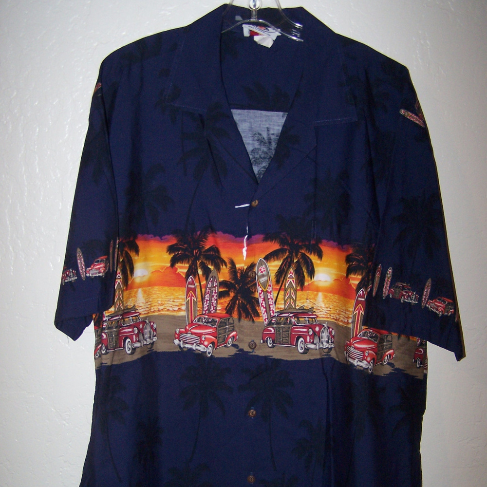PACIFIC LEGEND HAWAIIAN SUNSET BEACH SHIRT S3034